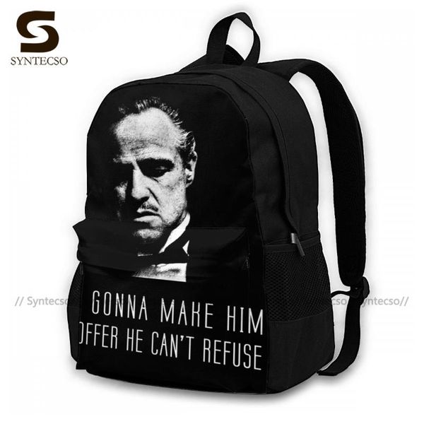 

backpack godfather backpacks large elegant polyester jogging male bags