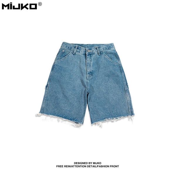 

men's jeans mijko product in spring and summer cat beard loose daddy high street style fashion brand black blue