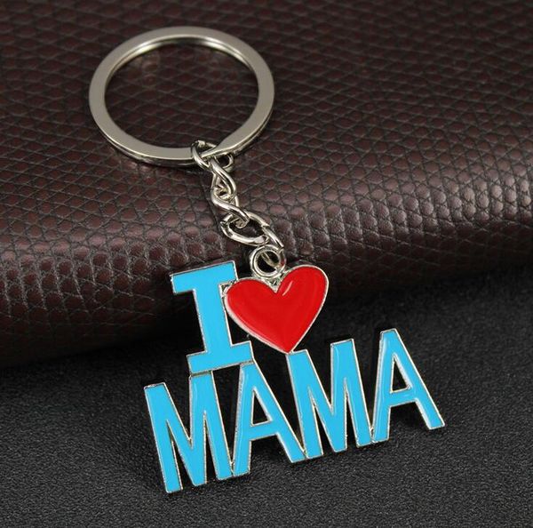 

brand new gift giveaway key chain i love dad i love mom letter keychain dmkr017 mix order key rings, Slivery;golden