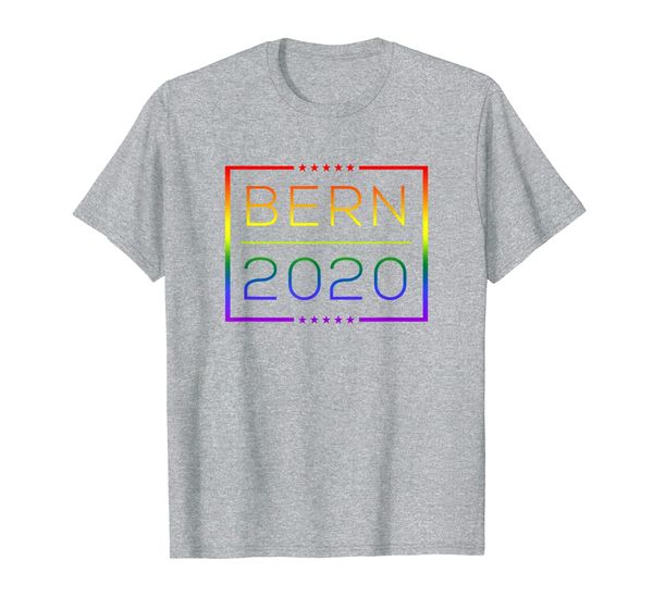 

bernie sanders 2020 - democrat for president - rainbow pride t-shirt, White;black