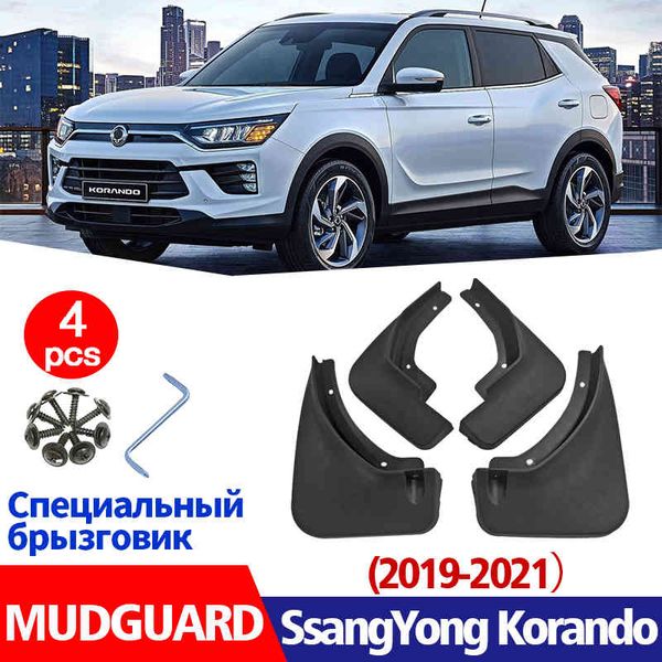 

mudflasp for ssang yong korando mudguard fender mud flap guard splash car accessories auto styline front rear 4pcs 2019-2021