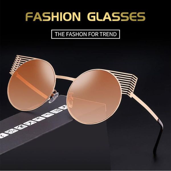 

banstone women round hd sunglasses brand design sun glasses retro cat eye eyewear for women vintage goggles oculos shades uv400, White;black
