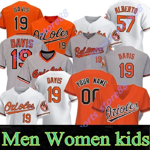 

custom 2020 8 cal ripken jr 19 chris davis kolten wong adam jones chance sisco jim palmer dylan bundy orioles jersey, Blue;black