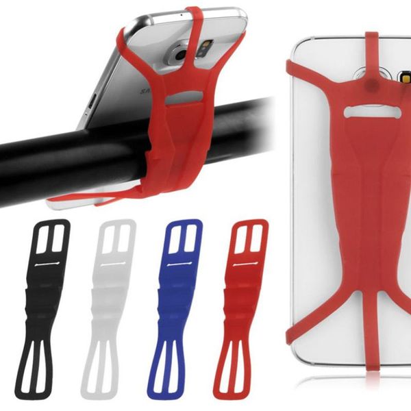 

bike handlebars &components universal bicycle silicone elastic mobile phone holder mount racks accessories cycling handlebar tape