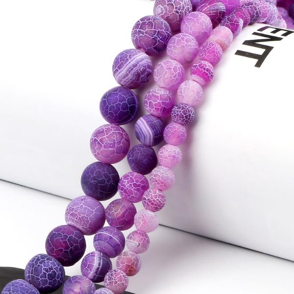

other 6 8 10mm natural stone purple weathered onyx agates round loose spacer beads for jewelry making diy bracelet