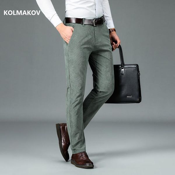

men's pants 2021 arrival four seasons trousers men corduroy smart casual mens straight size 28-40, Black