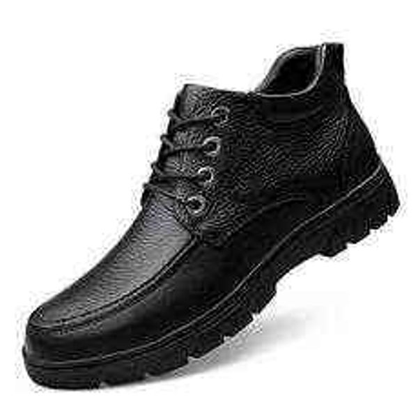 

tangzuo hd1687 high leather shoes, , 37-46, Black