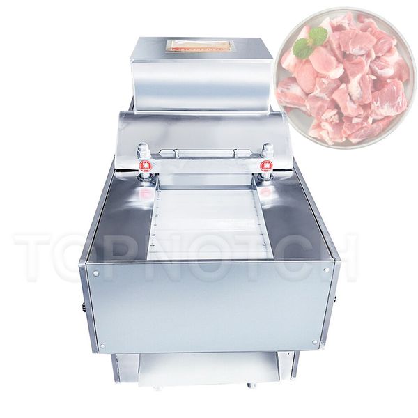 Cozinha de carne fresca de carne fresca de frango carne de porco de frango Cubo máquina de corte de cubo para processamento de carne elétrica elétrica 500-800kg / h