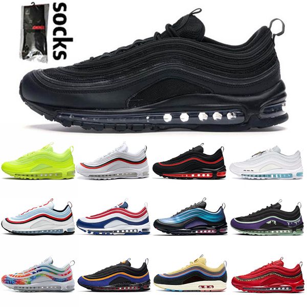 

mschf x inri jesus 97 mens running shoes triple sean wotherspoon black white 97s undefeated men women trainer sports sneaker