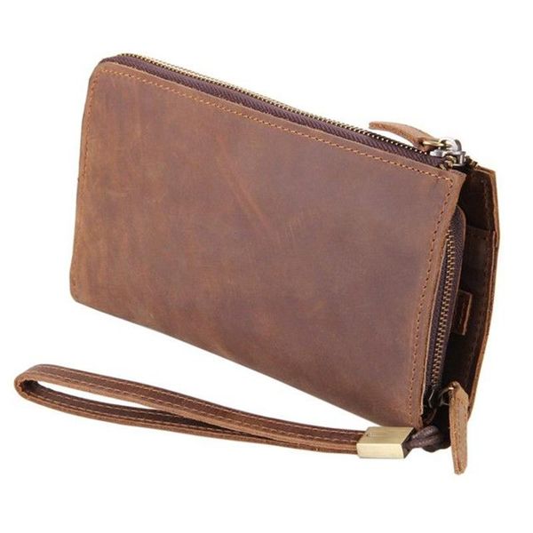 

wallets j.m.d crazy horse leather men wallet long clutches classic brown men's clutch bag 8048b, Red;black