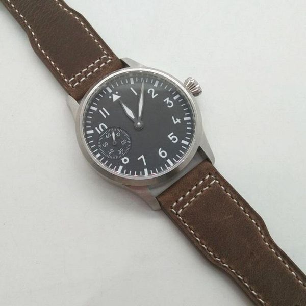 

wristwatches 2021 the mens' sterile dial mechanical hand winding sapphire crystal luminous 17 jewels sport watch man clock, Slivery;brown