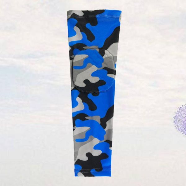 

elbow & knee pads sun block sports protective supportor basketball anti-collision (blue camouflage), Black;gray