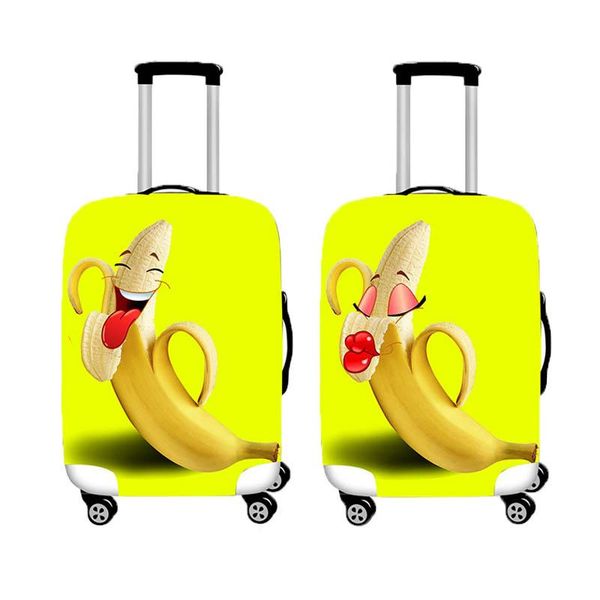 

toiletry kits yellow banana pattern suitcase protective cover fashion dustproof for trunk case stretch cloth travel accessories