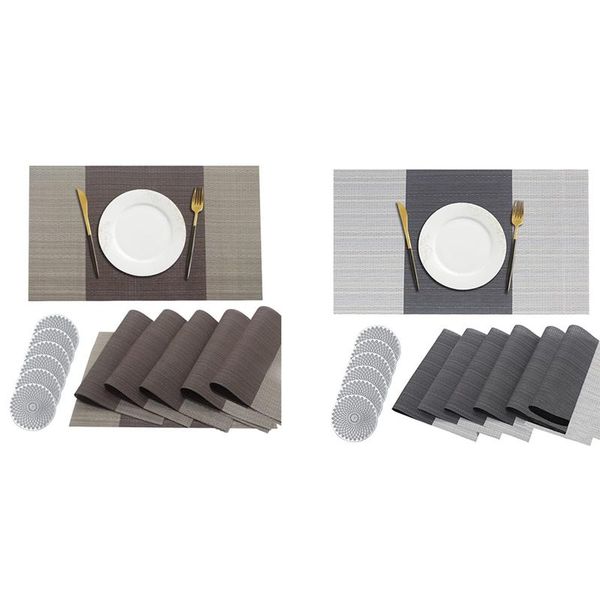 

mats & pads placemat set of 6 heat resistant placemats washable pvc wear-resistant for table