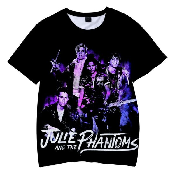 

men's t-shirts julie and the phantoms 3d print t-shirt tv series trendy streetwear men women fashion oversized t shirt hip hop tees un, White;black