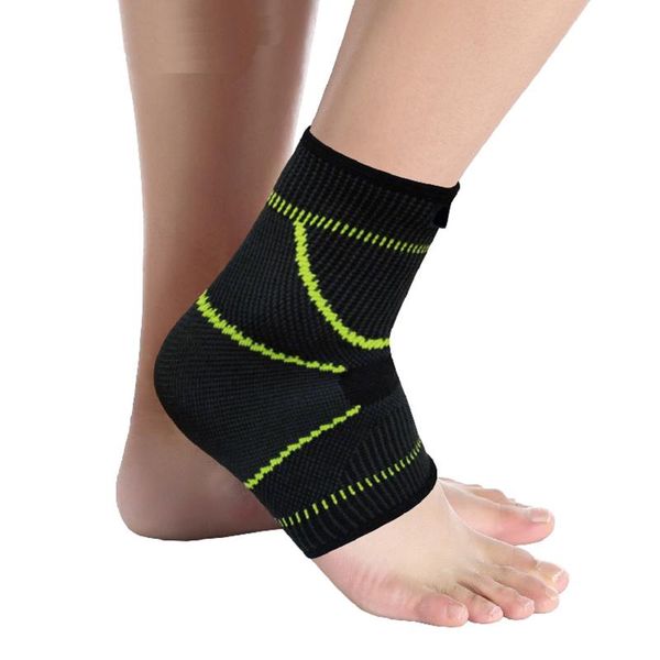 

ankle support sports safety 3d weaving elastic ankel foot wrap protection sport outdoor gym basketball badminton, Blue;black
