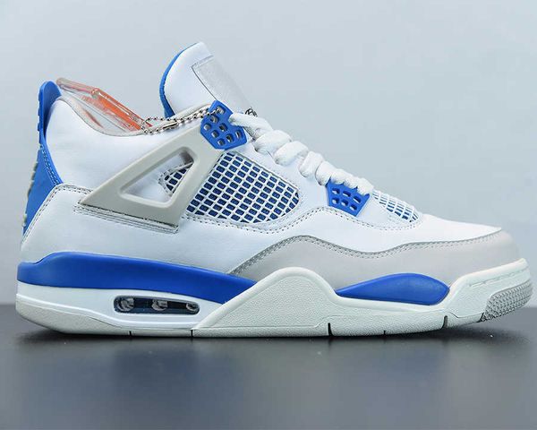 

4s basketball shoes jumpman 4 white military blue fashion shoe mens womens outdoor sneakers sports with box