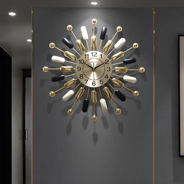

wall clocks modern minimalist light luxury clock living room home creative fashion trend mute nordic personality