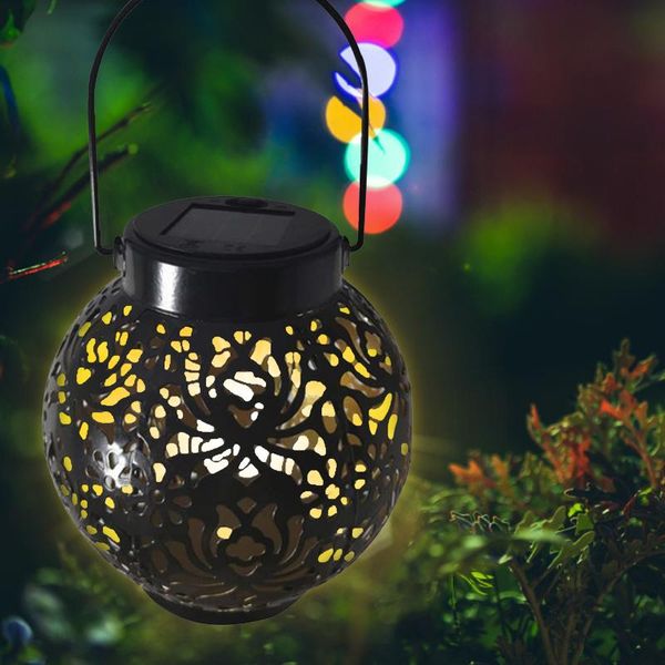 

solar lamps led projection lamp lantern hanging lights outdoor garden metal waterproof table home decoration