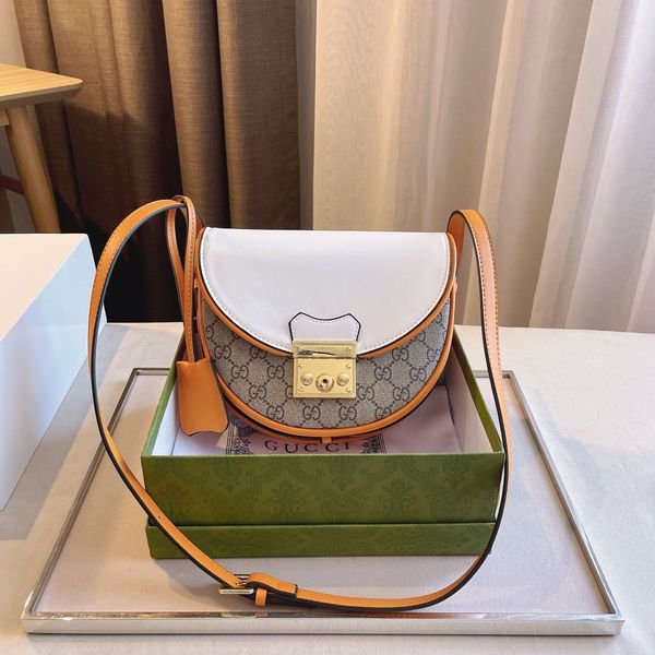 

leather bag women's 2021 new trend printed small square bag retro lock flap one shoulder slant cross portable bag messenger handbag wal