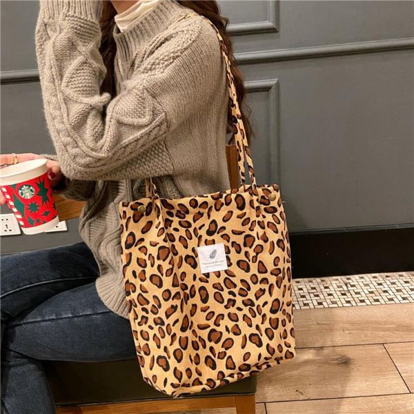

evening bags sacks for women 2021 corduroy snap button shoulder pocket great capacity reusable literary shopping bag buckle tote women'