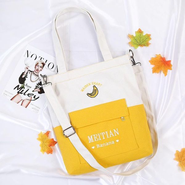 

evening bags ladies messenger bag fresh korean canvas women's shoulder cartoon student handbag