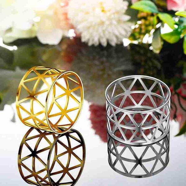 

napkin rings 10pcs hollow out holders serviette buckle holder adornment for wedding party dinner table
