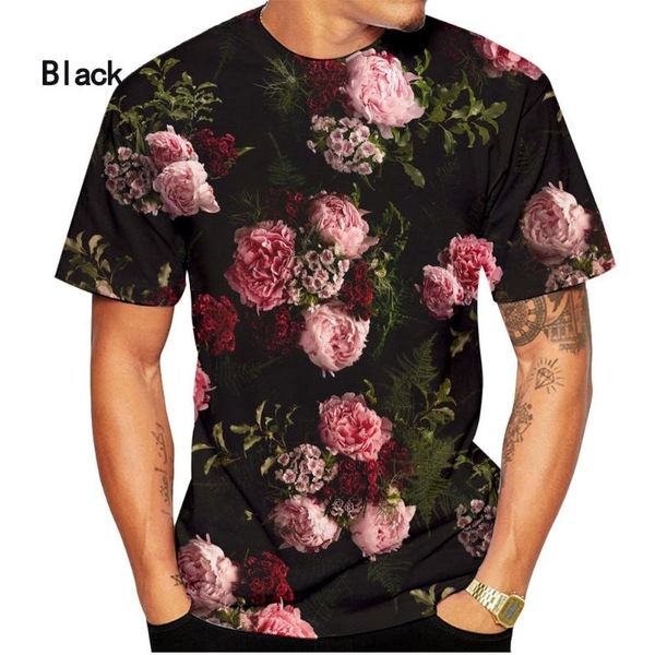 

men's t-shirts summer leafy floral shirts animal print fashion 3d cool, White;black