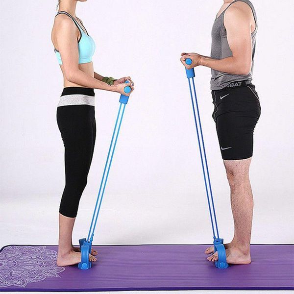 

resistance bands 4-tube foot pedal pull rope yoga exercise sit-up fitness equipment