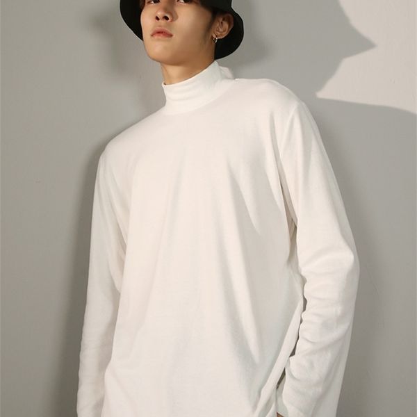 

new half a turtleneck simple fashion popular male youth loose spring 210317, White;black