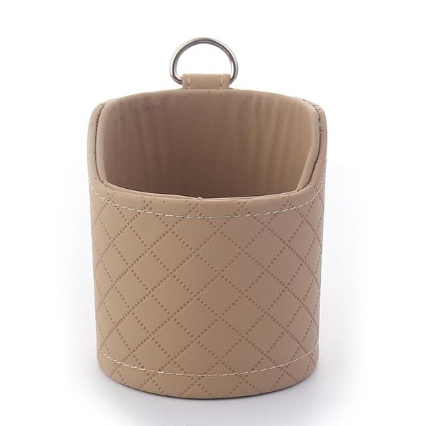 

car organizer air outlet bag phone leather mutifunction black beige gray brown for coin key