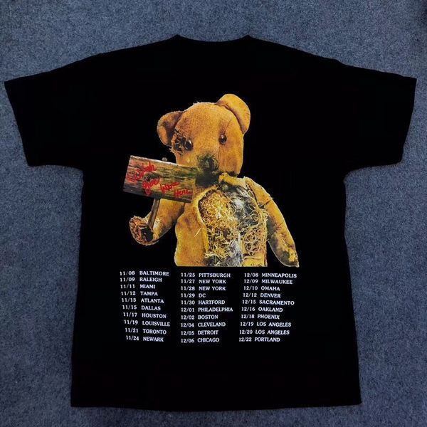

2021 new travis scott turn urso t-shirt astroworld wen 1:1 alta qualidade camisas de t tees hip hop estilo vero camiseta 9k49, White;black