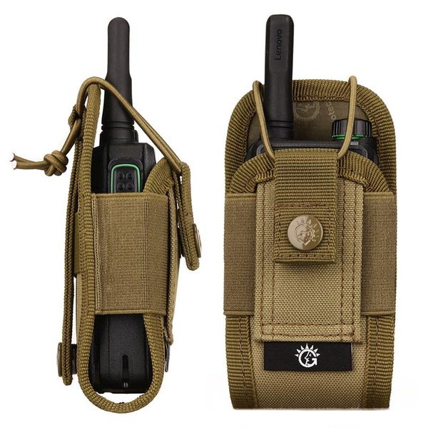 

belts men waist bag nylon durable pack belt multifunction military interphone phone molle system equipment, Black;brown