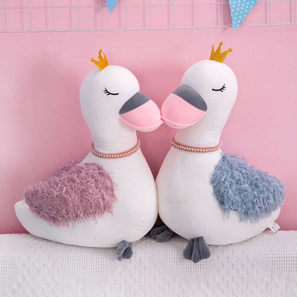 

creative crown dream swan plush toy doll children sleep with dolls give gifts to friends, Blue