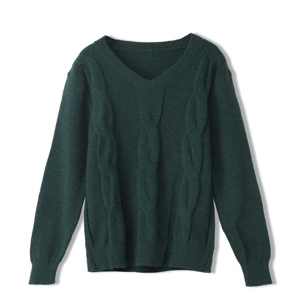 

long-sleeve torsion low-necked female blouses crocheted pullovers outerwear pull femme t17043 wcn7, White;black