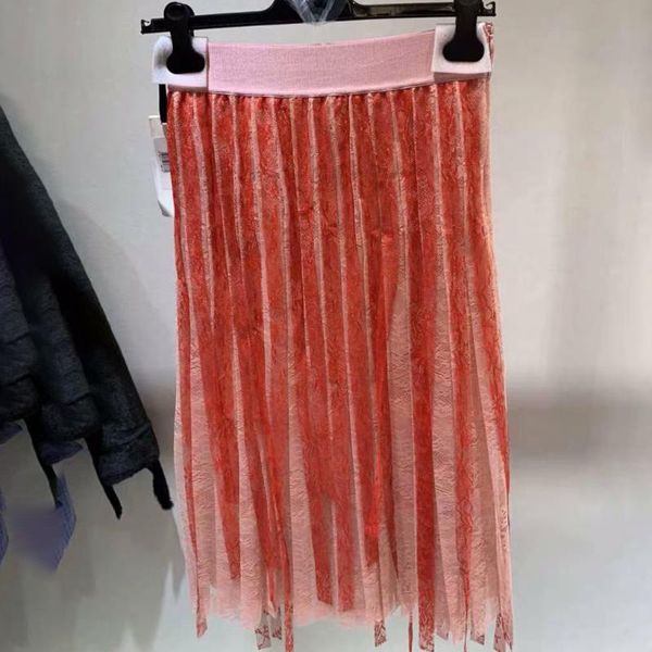 

skirts spring summer 2021 patchwork contrast pleated lace women skirt mini, Black