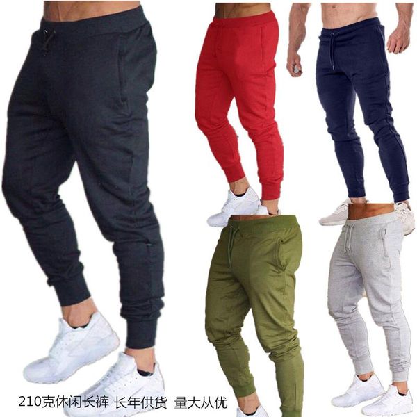 

men's pants fashion men sweatpants high-quality polyester fitness casual daily training sports jogging trousers, Black