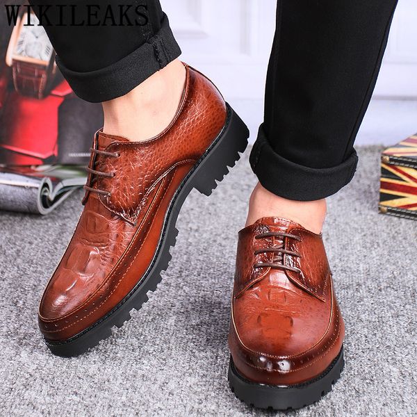 

crocodile shoes italian mens leather shoes formal black designer shoes men oxford evening dress zapatos de hombre casual mariage