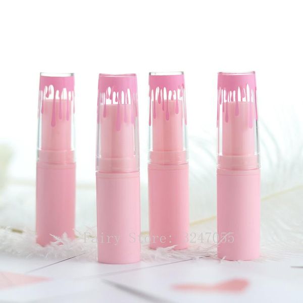 

10/30/50pcs pink pink melt transparent empty lipstick tube direct filling 4g lip container cosmetics refillable shell