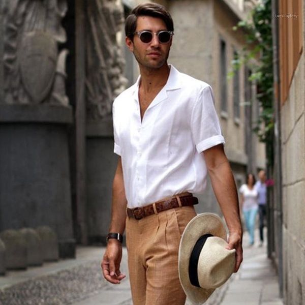 

men's casual shirts men's short-sleeved shirt 2021 summer solid color european and american street thin business slim large size s, White;black