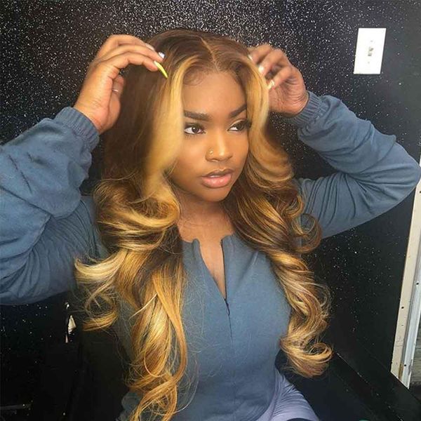 

honey blonde full lace human hair wigs colored 360 lace frontal wig 13x4 lace front human hair wigs laces wig150, Black;brown