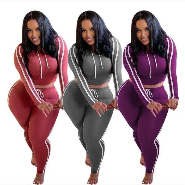 

plus size womens set casual solid two piece sets lady lace-up high waist pants set outfits full sleeve tracksuits, Gray