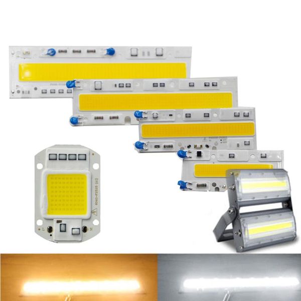 

light beads cob led lamp chip ac 220v 240v smart ic no need driver ampoule diy bulb flood spotlight 10w 20w 30w 50w 70w 100w 150w