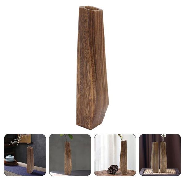 

vases 1pc wooden vase leakproof plant pots decorative flowerpot for indoor