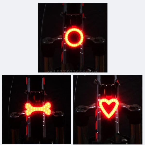 

bike lights cob bicycle smart tail light multi modes lighting usb charge back brake high lumen daytime strobe