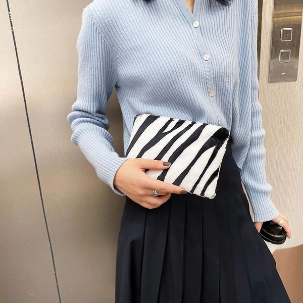 

fashion cow zebra pattern plush coin purses women girls mini storage bag credit card holder wallet pocket clutches handbaag, Red;black