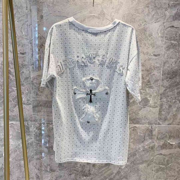 

2021 spring and summer women's new net red same fashion brand back cross leather short sleeve t-shirt, White