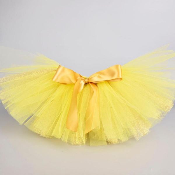 

skirts sunshine yellow fluffy tutu skirt baby birthday party costume dance ballet gold glitter tulle toddler tutus born-12y, Blue
