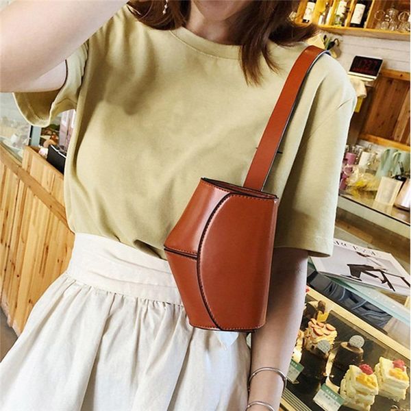 

waist bags summer pu leather fanny packs for women ladies chest female phone purses casual fashion