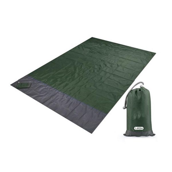 

outdoor pads moistureproof portable pocket beach mat picnic polyester waterproof plaid fabric machine washable camping equipment